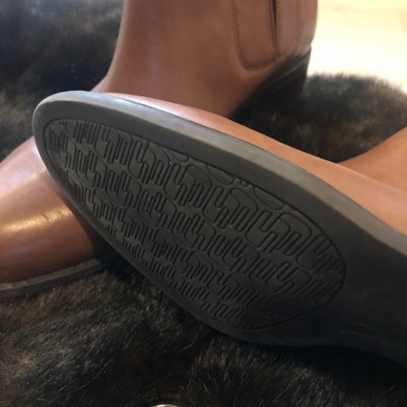 **SOLD***Leather Cognac Booties - Picture 2 of 6